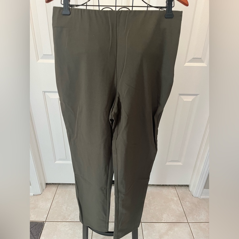 Nine West Olive Side-Zip Skinny Pant Size 12 NWT
